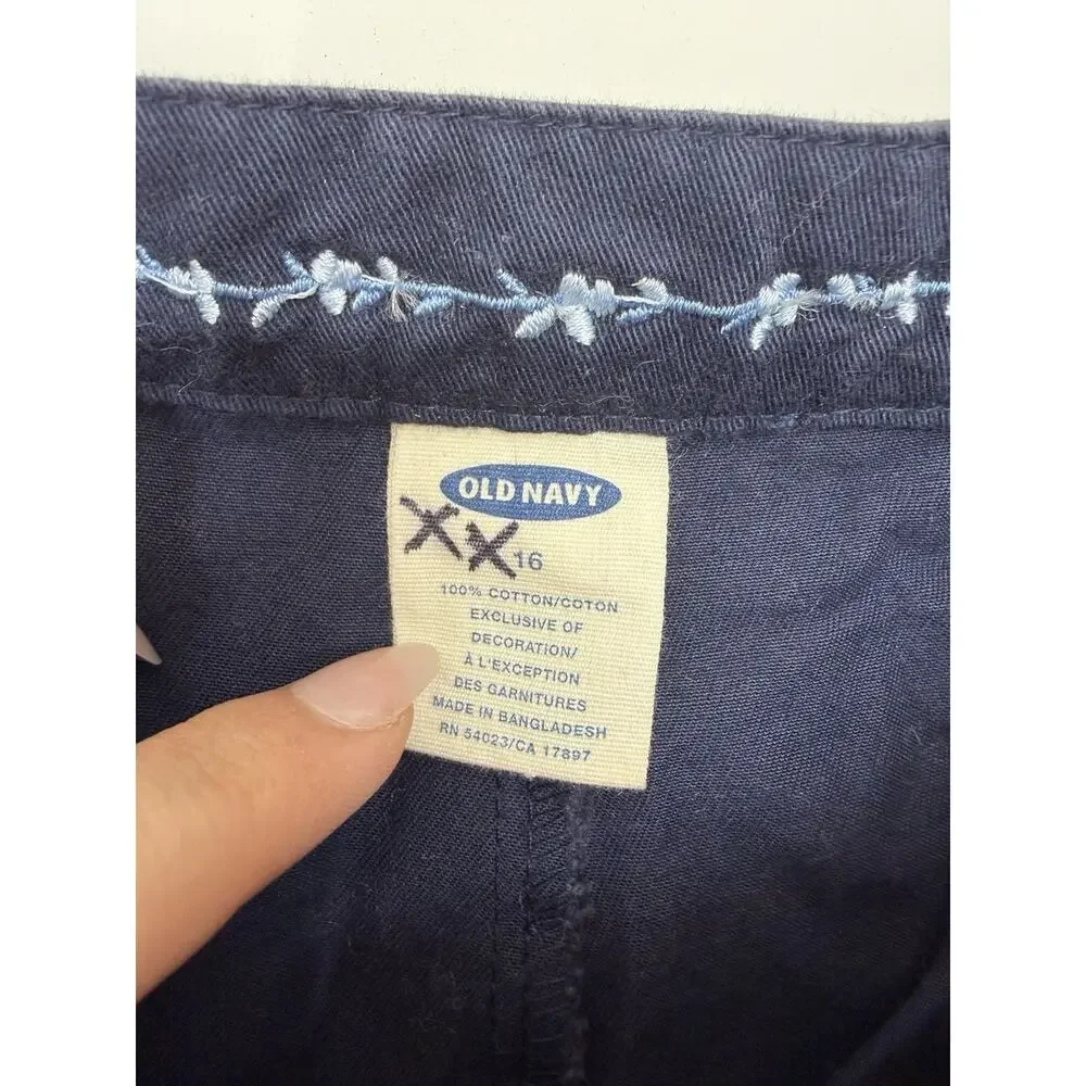 Old Navy Childrens Girls Skort Size 16 Navy Blue School Uniform